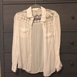 White Button Down Blouse
